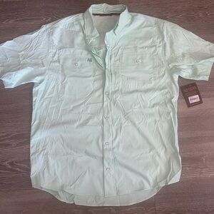 Men's Mint Green Casual Button Down Shirt